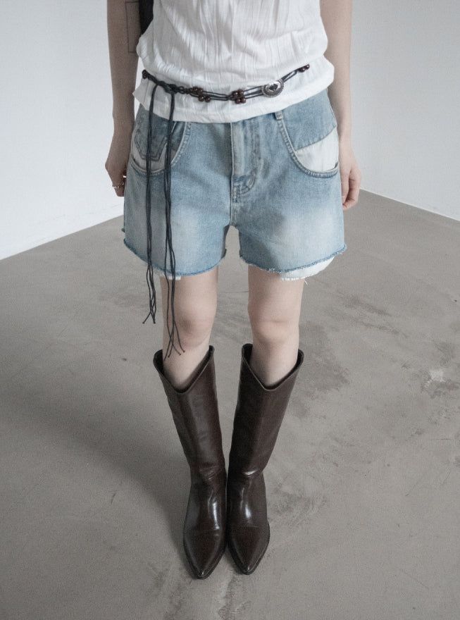 mnem（ムネム）の「Ethnic Woodball Leather Strap Belt（Fashion Accessories）」