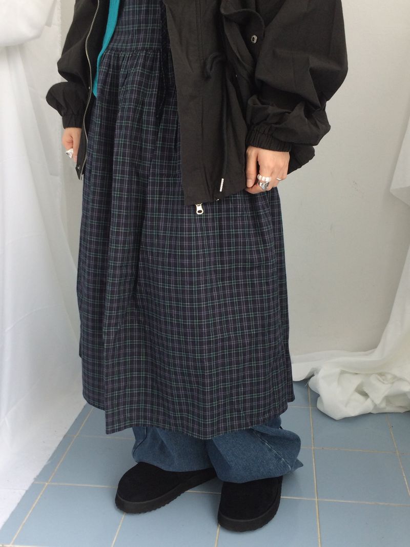 Vintage Mori Checkered Dress