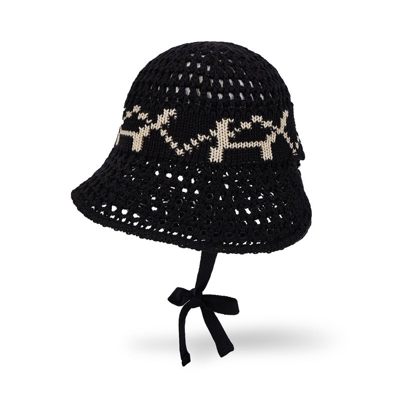 VA Digital Logo Punching Bonnet Hat / Black