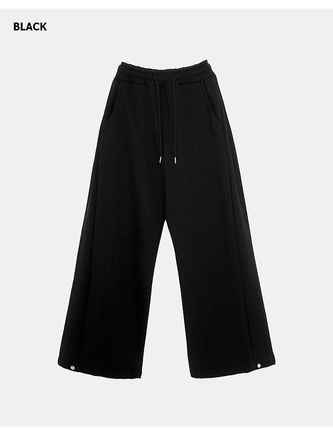 Snap Wide Sweat Pants