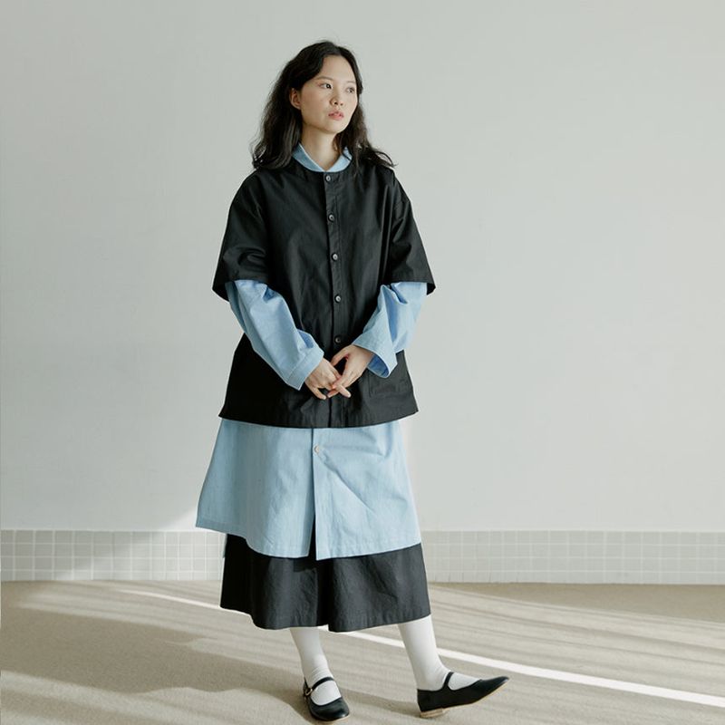 unisex long shirts bright denim