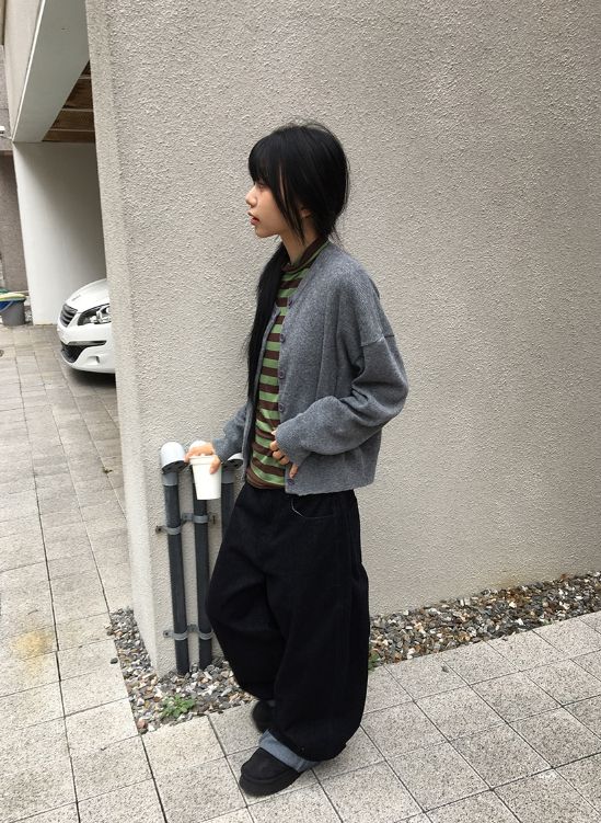 26FW★ [BAONHAUS] デール ボカシ ラウンド カーディガン