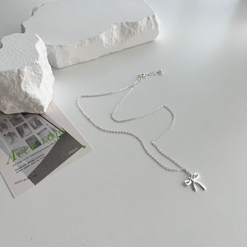 rri Ballet Core Silver 925 Silver Ribbon Fresh Pearl Two Way Guest Look Necklace