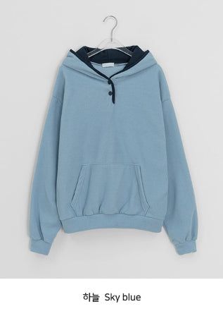 Kinples Color Matching Brushed Hoodie