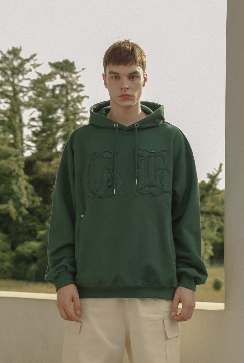Applique logo hood - green