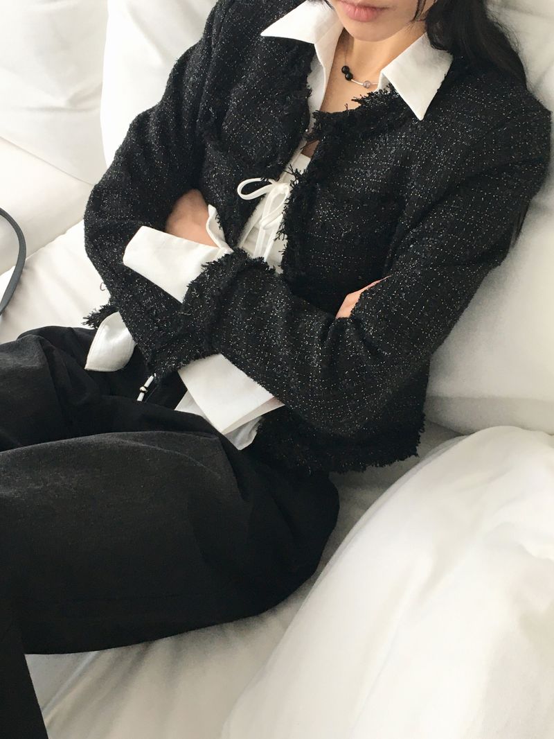 [MADE] Shado Fringe Hook Tweed Jacket