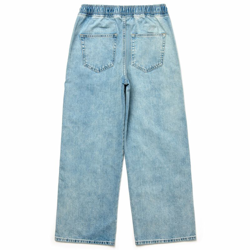 BANDING WIDE DENIM PANTS LIGHT BLUE
