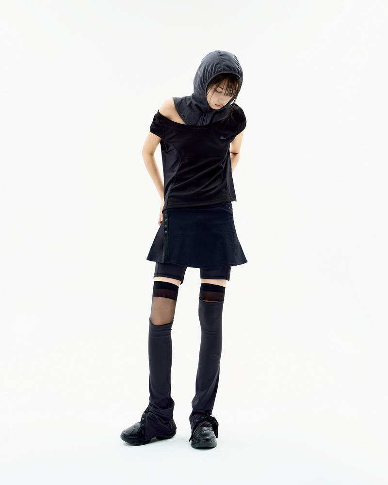 Detachable Collar T-shirt / Black