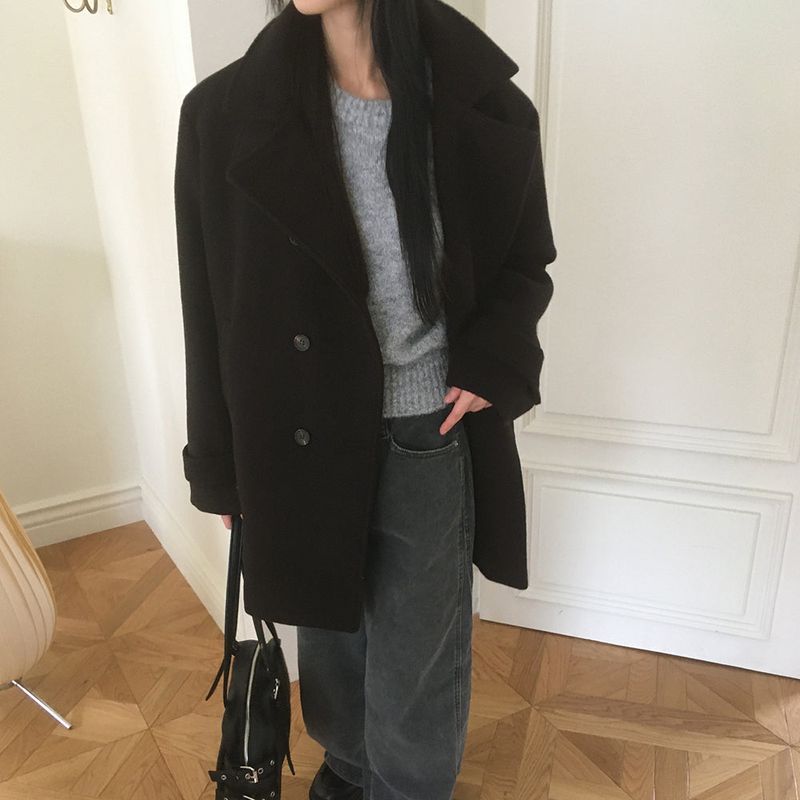 [MADE] Lonv High Neck Double Half Coat