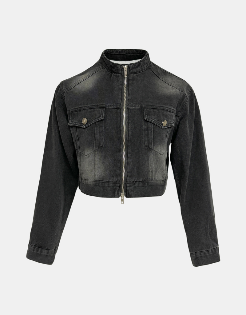 Bren Wash Denim Zip Up