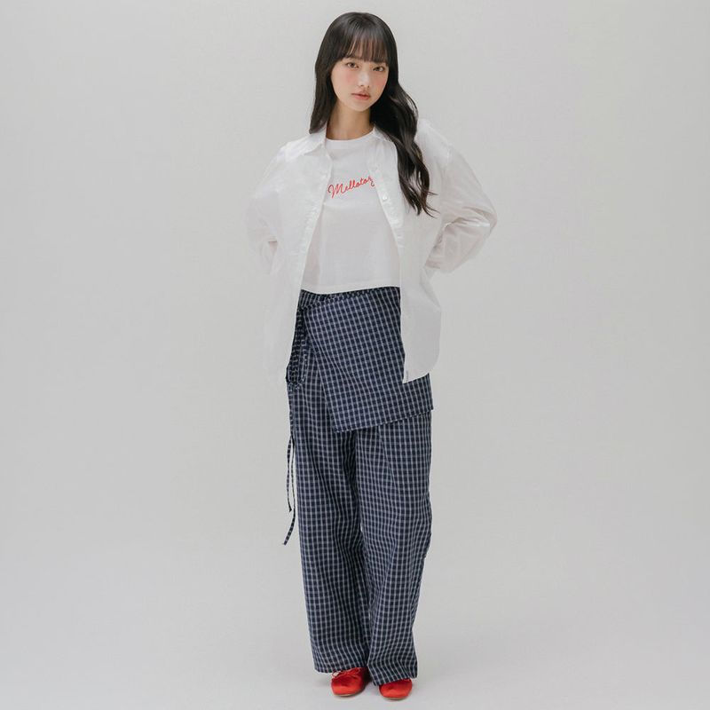 BASIC MELLOW EMBROIDERY SHIRT (WHITE)