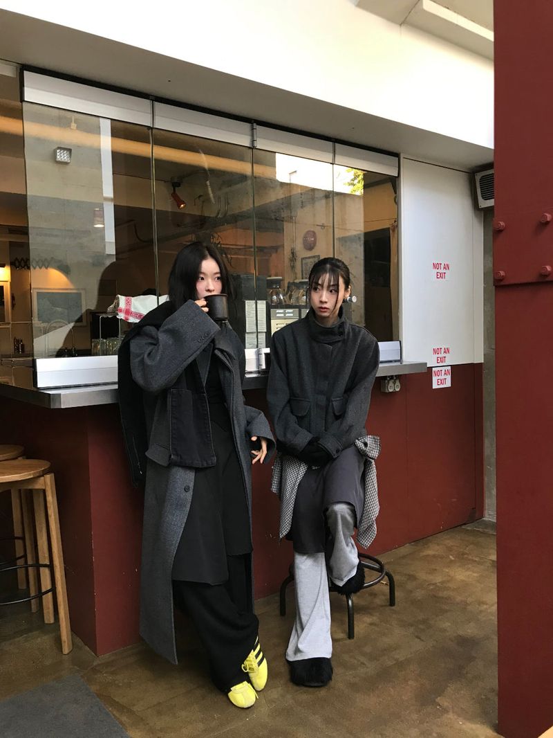 WOOL HIGHNECK LONG COAT