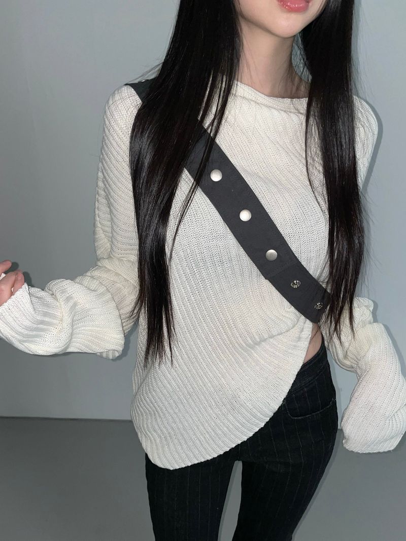 multi off shoulder kint(3 color)