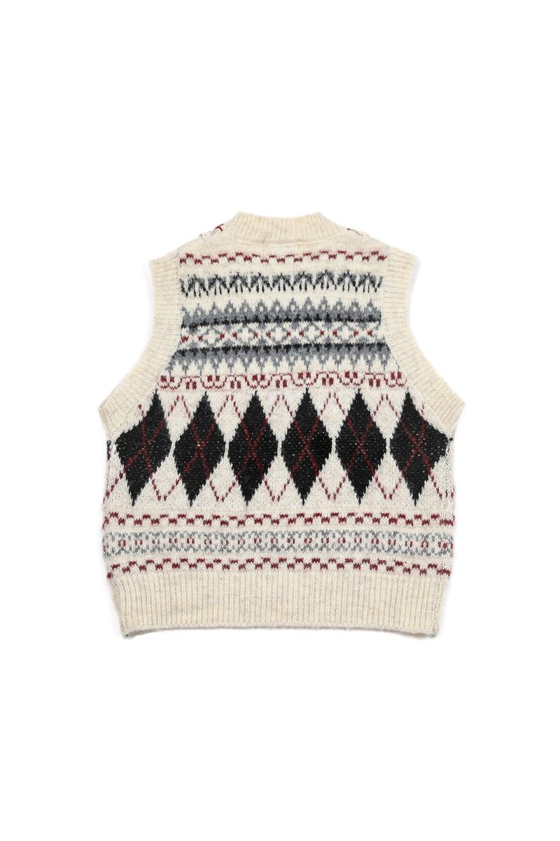 Argyle Lace Vest [Ivory]