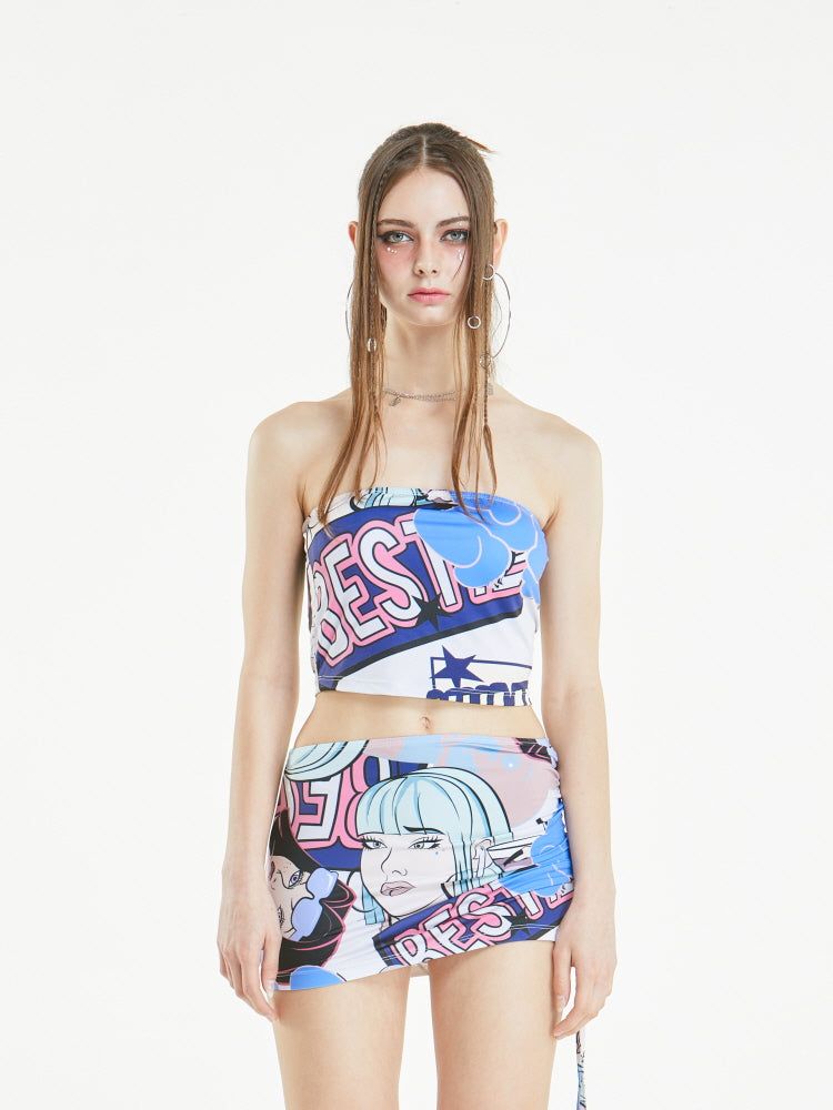 GATELESS（ゲートレス）の「CARTOON SKIRT（Skirts）」
