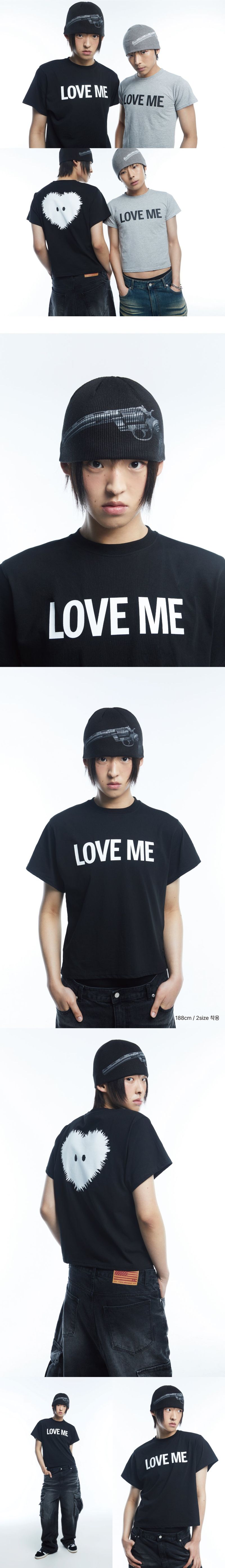 LOVE ME Half T-shirt BLACK
