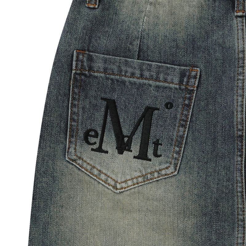 CRAIL BACK POCKET BIG LOGO DENIM SKIRT (2Color)