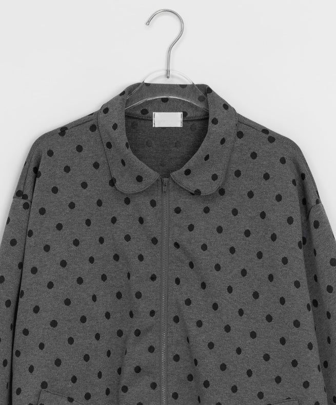 Multree Dot Collar Zip-Up