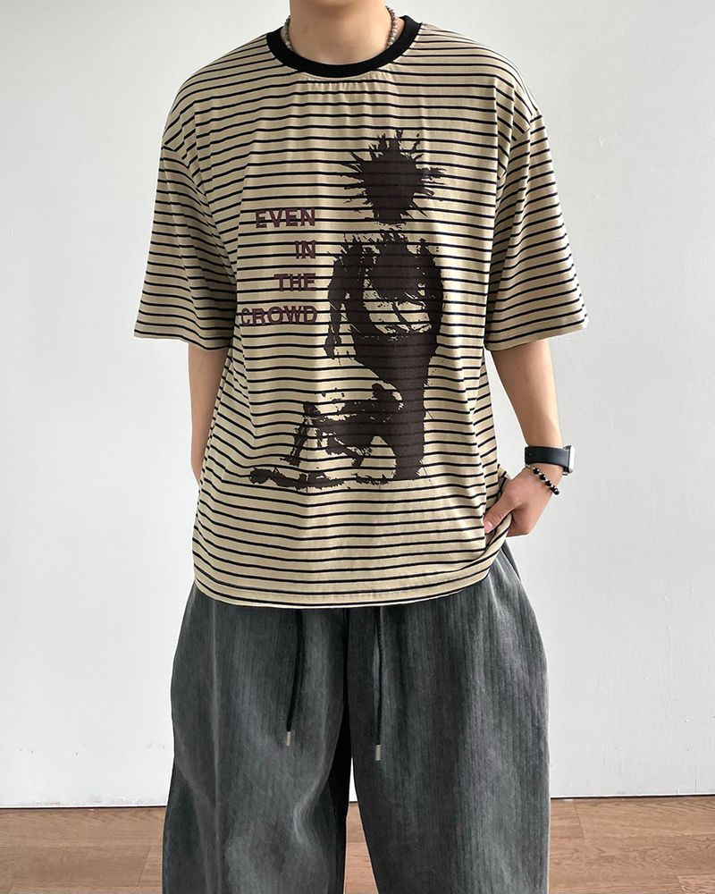 IDF(アイディーエフ)の「Even Stripe Short Sleeve Tee(Tops)」
