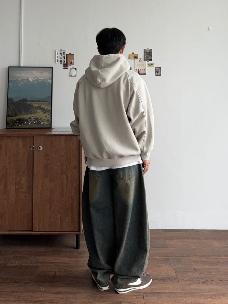 Natural balloon denim pants (3color)