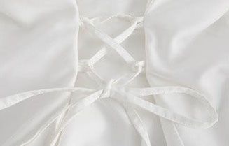White V-neck Frill Style Long-Sleeved Shirt