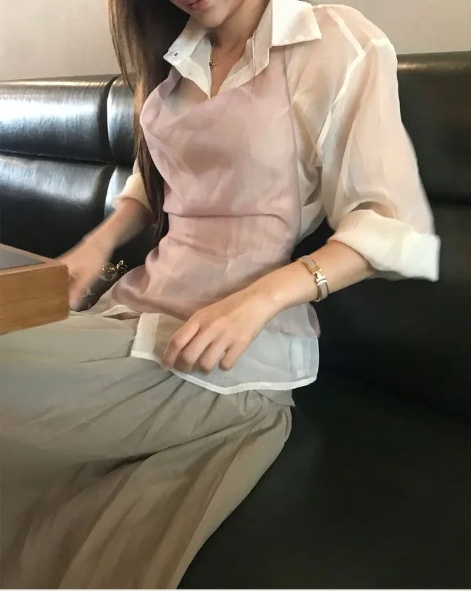 frit veil 20% chiffon shirt / blouse