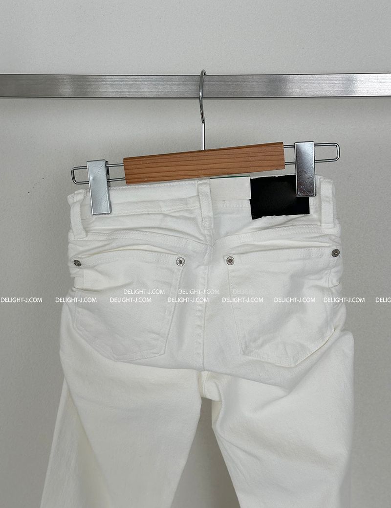 Pelvic Shirring Low-rise Bootcut Pants