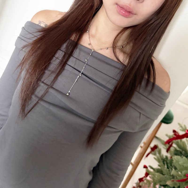 Quiet Drop Y Necklace