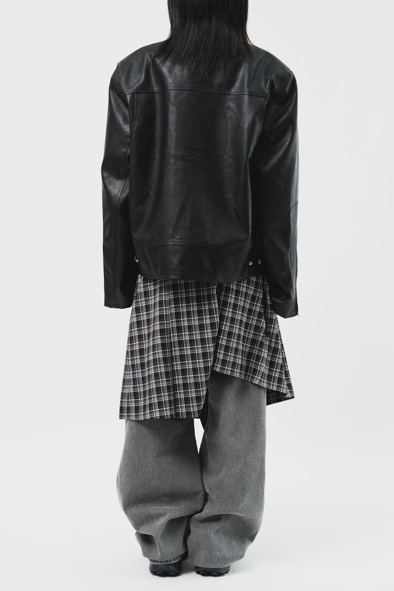 Burn Leather jacket (3color)