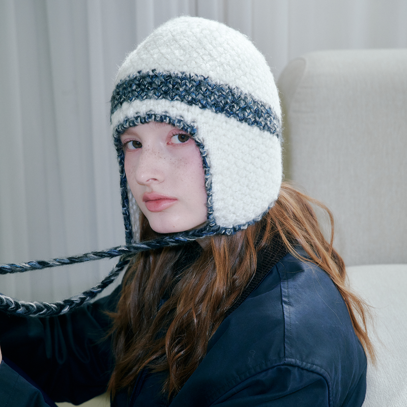 Blended Line Earflap Beanie