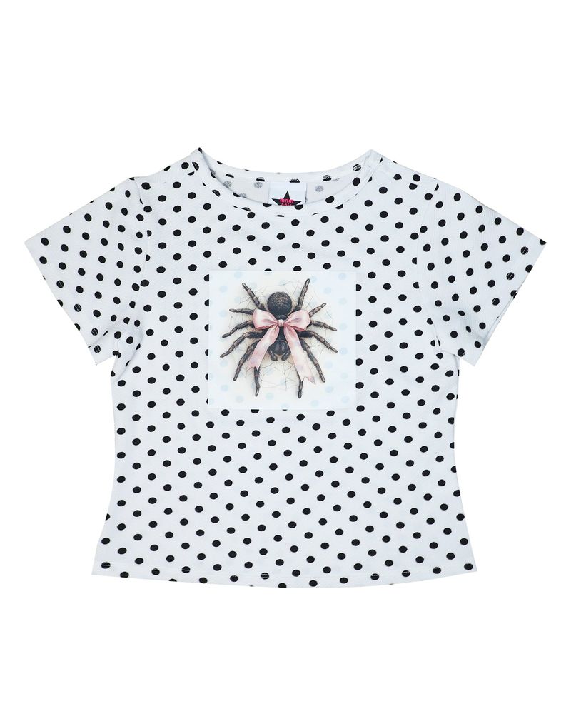 Polka Dot Spider Tee [White]
