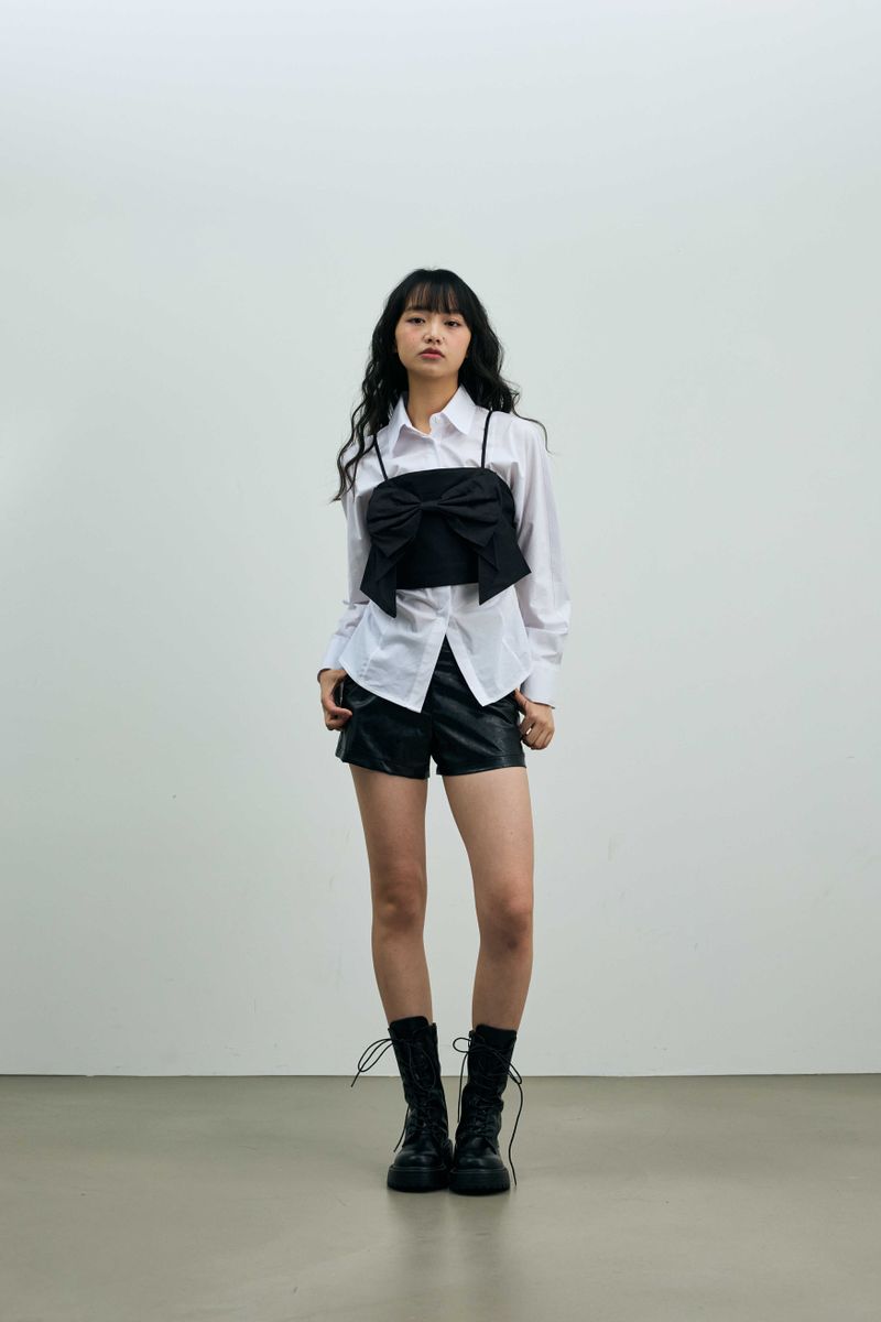 ARI RIBBON BUSTIER / BLACK