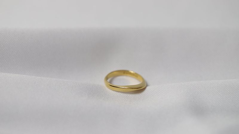 K RING (GLOSSY-18K GOLD PLATING)