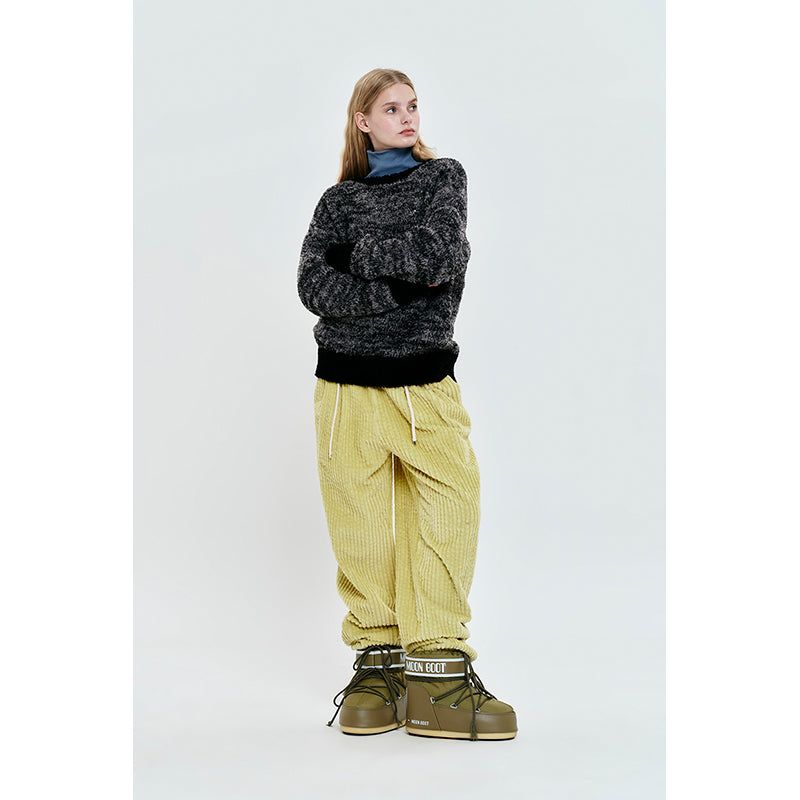 CHERRY TEXTURE LOOSE FIT KNIT [BLACK]