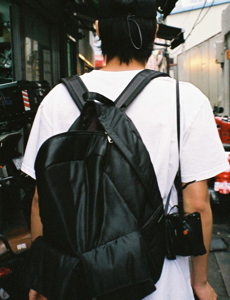 Padded Cargo Pocket Backpack (Black)
