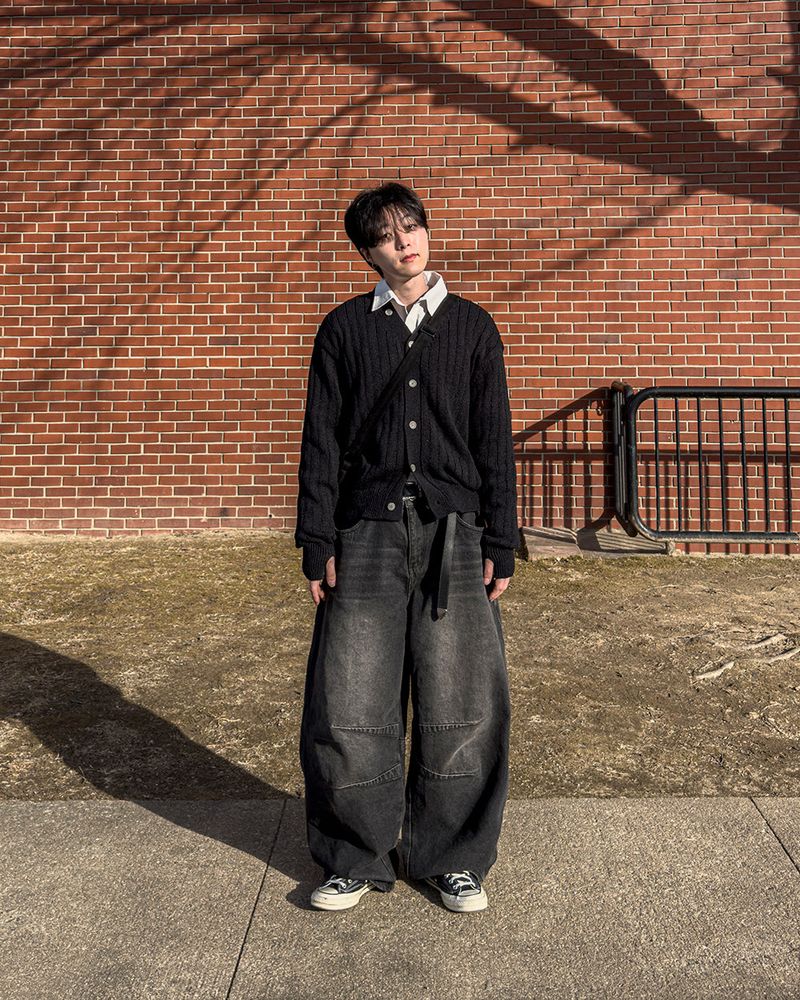 Serin Curved Balloon Denim Pants