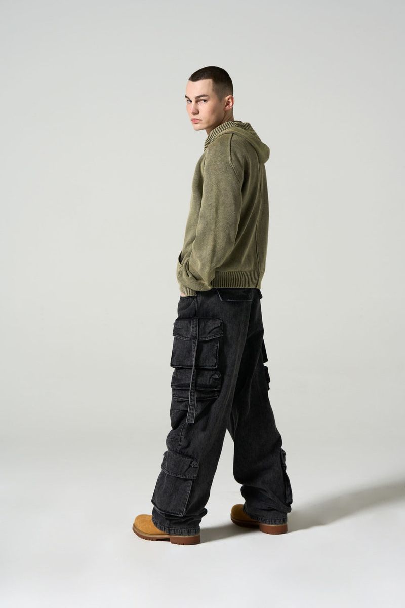 MAX POCKET WASHING WIDE DENIM