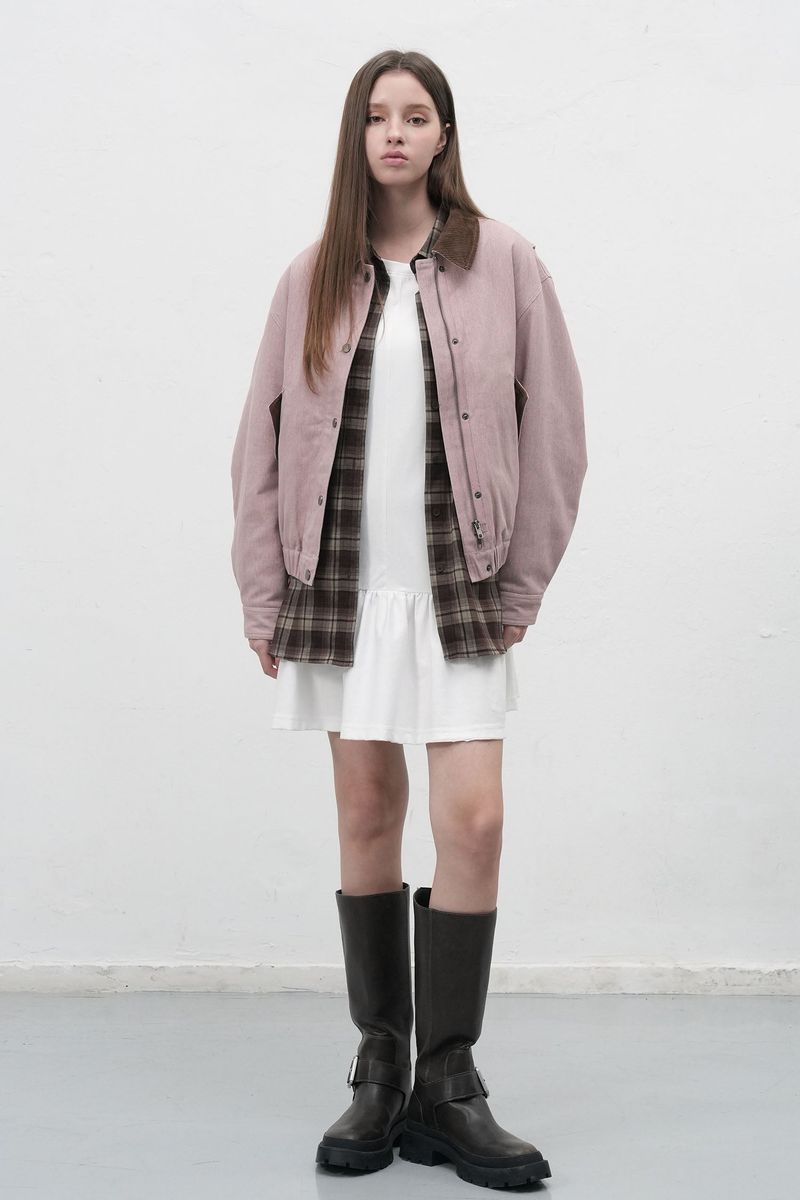 corduroy collar padding work jacket