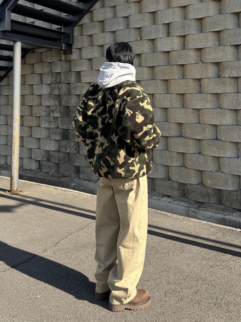 Camo String Sherpa Fleece (No.841)