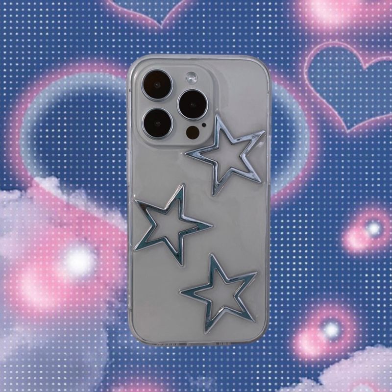 [made] Big Silver Star Resin Phone Case