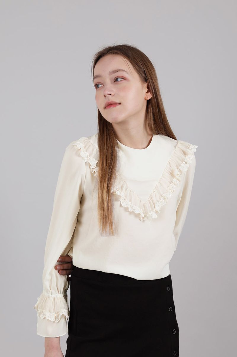 Lace Chiffon Blouse