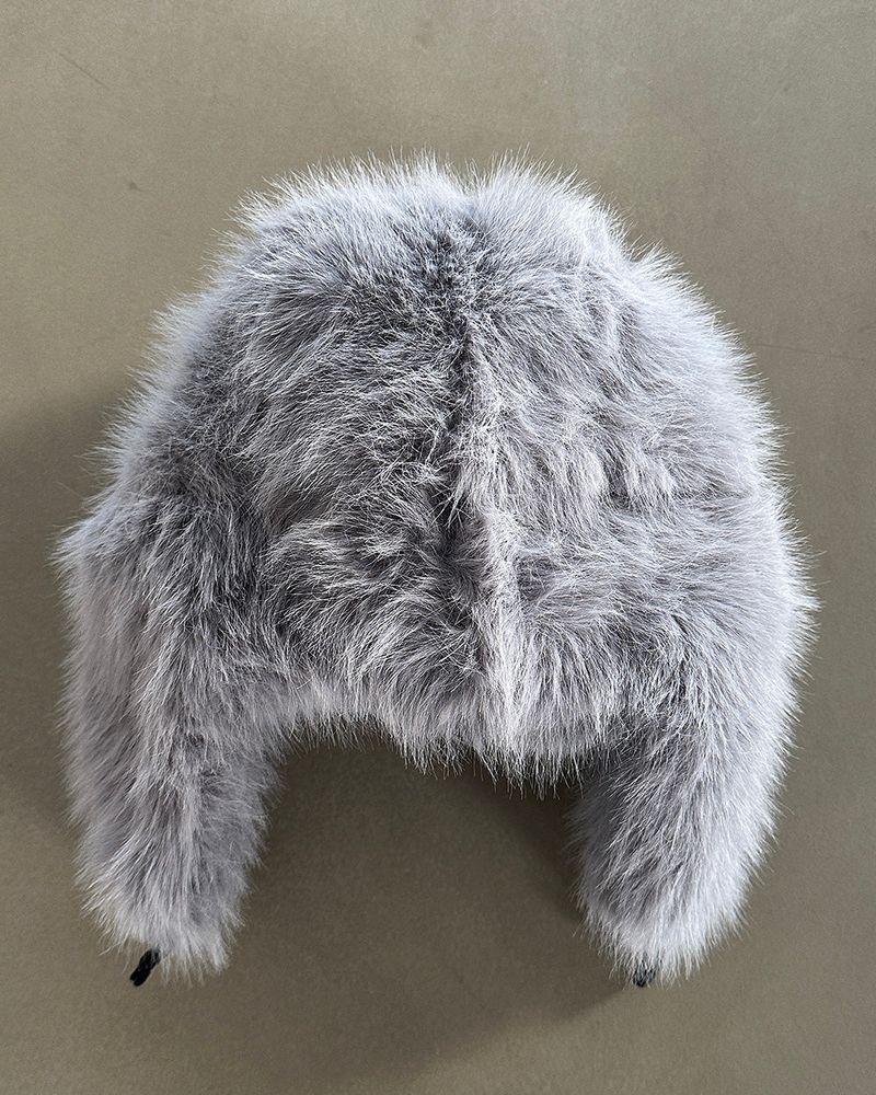 Mink fur earrings Baraklava Truffer hat