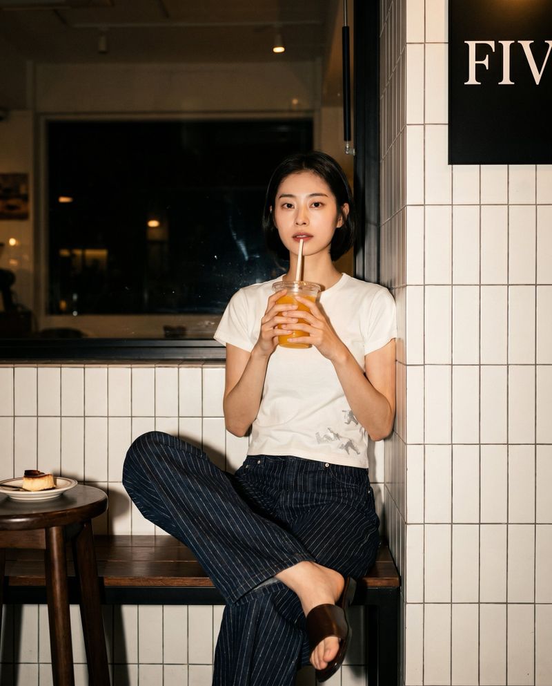MOOD INDIGO PIN STRIPE CURVED DENIM code 26200