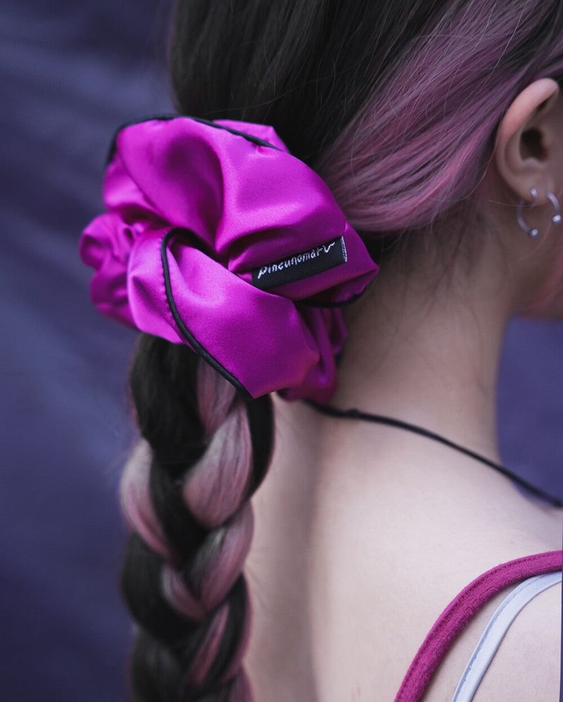 Piping Scrunchie - pink