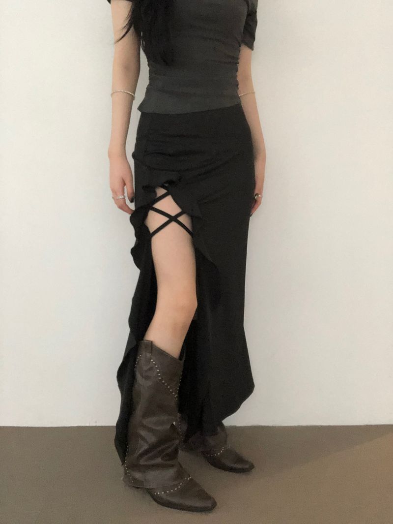 Xx Ruffle Long skirt