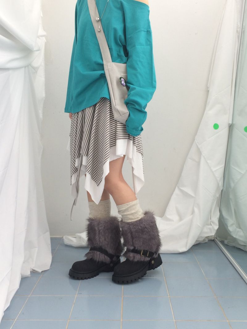 Vintage Stud Two Way Fur Boots