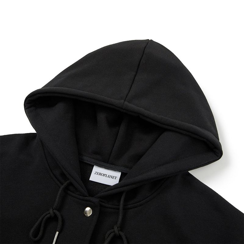 ベースボールフードジャケット/Baseball Hoodie Jacket [BLACK]