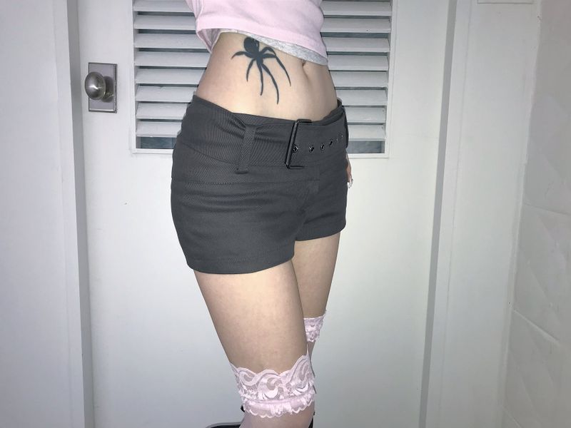 micro belt cotton shorts(2 color)
