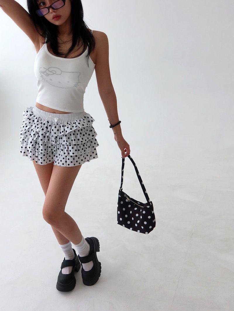 Dot dot cancan frill shorts