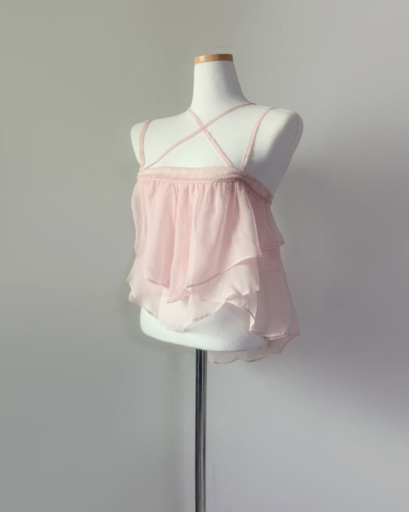 ining strap frill top (light pink)